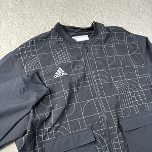 Adidas Nebraska Huskers Playoff FZ Jacket Men's Size XL Black Team Issue